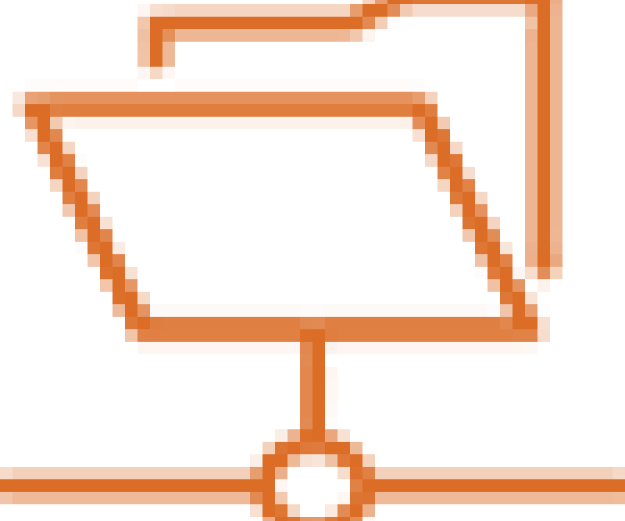Icon depicting an open folder attached to a tree with nodes for each folder